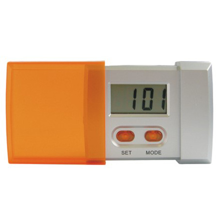 Reloj alarma digital naranja